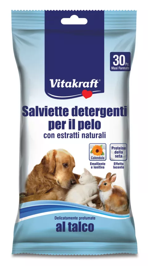 Vitakraft multipack 270 salviette igieniche animali domestici al talco per pelo